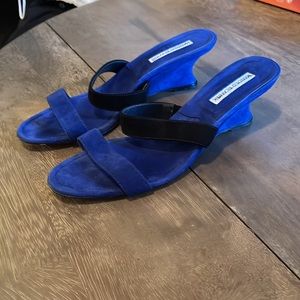 MANOLO BLAHNIK EU 39.5 funky low wedge heel